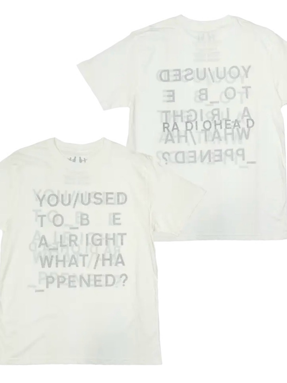Radiohead Alright Off White Inside Out T-Shirt Size XS New
